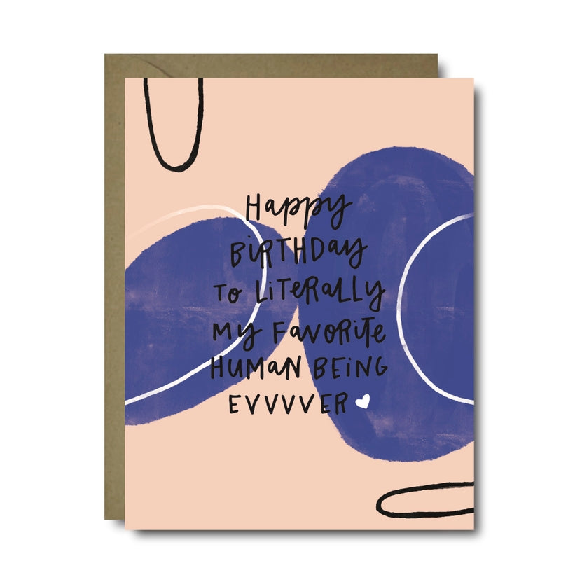 'BlackLab Studio' Fav Human Birthday Card
