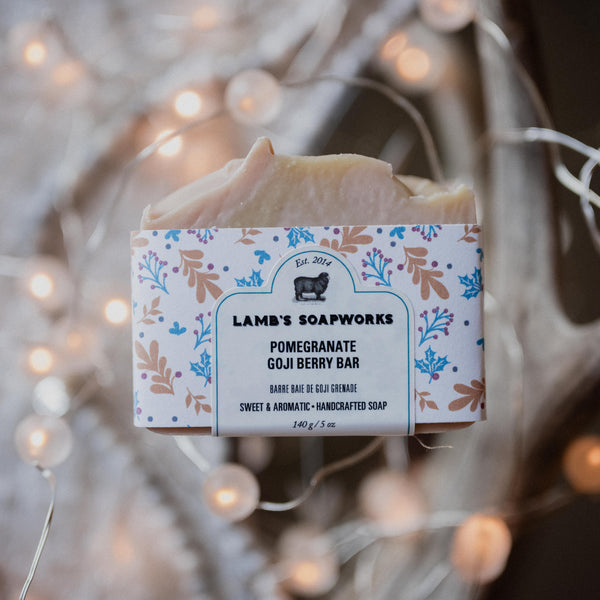 'Lambs Soapworks' Pomegranate Goji Berry Bar