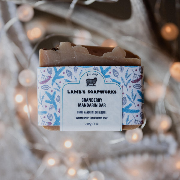 'Lambs Soapworks' Cranberry Mandarin Bar