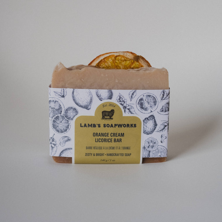 'Lambs Soapworks' Orange Cream Licorice Bar