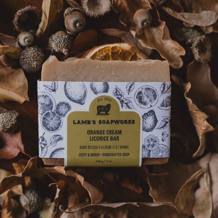 'Lambs Soapworks' Orange Cream Licorice Bar