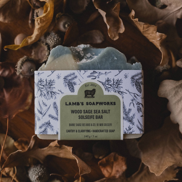 'Lambs Soapworks' Wood Sage & Sea Salt Bar