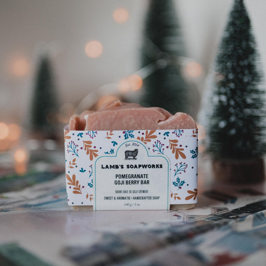 'Lambs Soapworks' Pomegranate Goji Berry Bar
