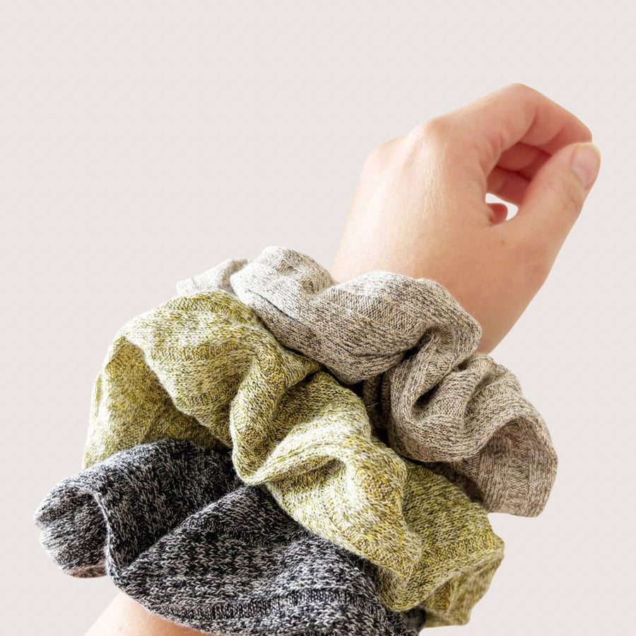 'Love&Repeat' Cotton Scrunchie Trio