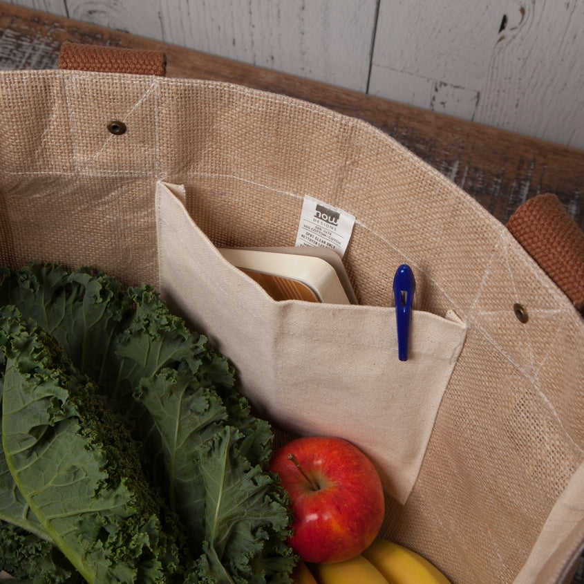 'Danica' Burlap Shopping Tote