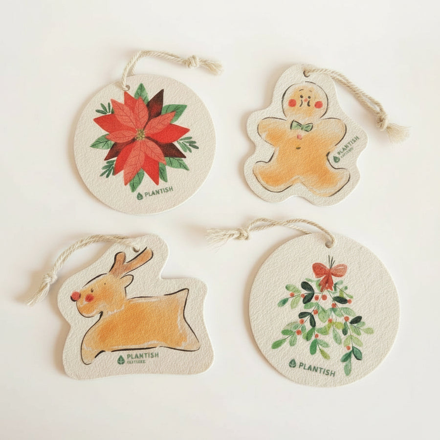 'Plantish' Holiday Pop up Sponges