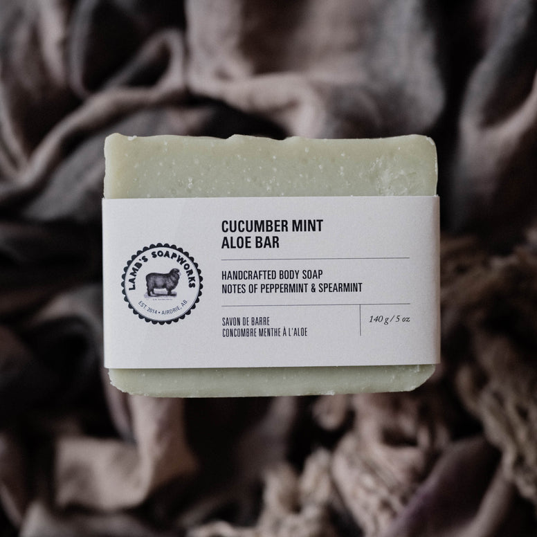 'Lambs Soapworks' Cucumber Mint Aloe Bar