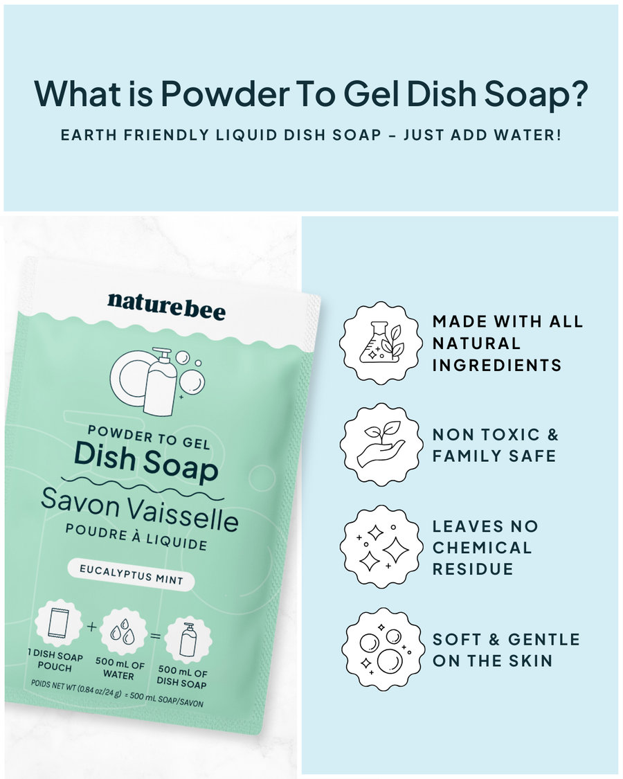'Nature Bee' Powder to Gel Dish Soap