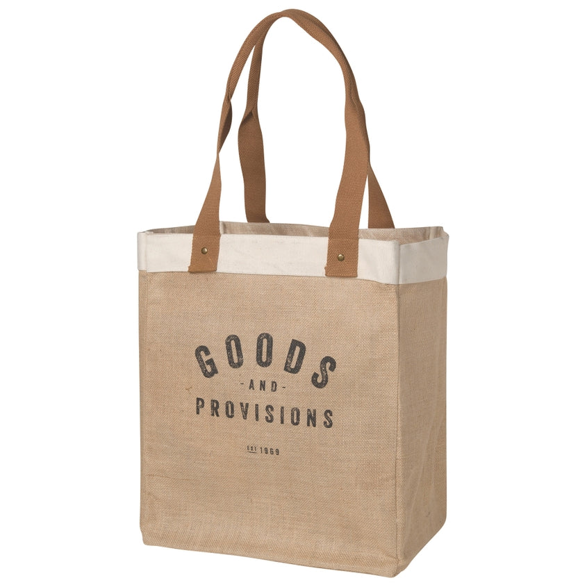 'Danica' Burlap Shopping Tote