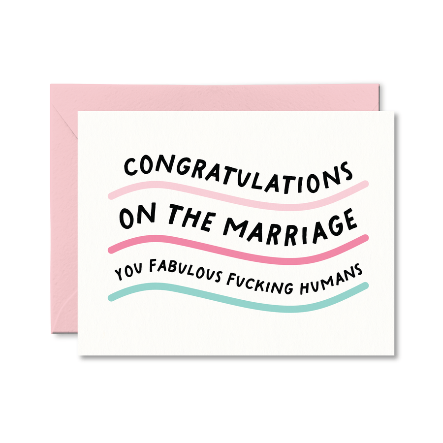 'Pretty By Her' Marriage Congrats Card