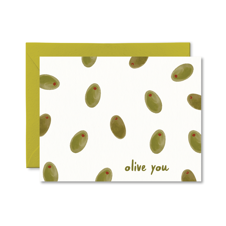 'Pretty By Her' Olive You Card