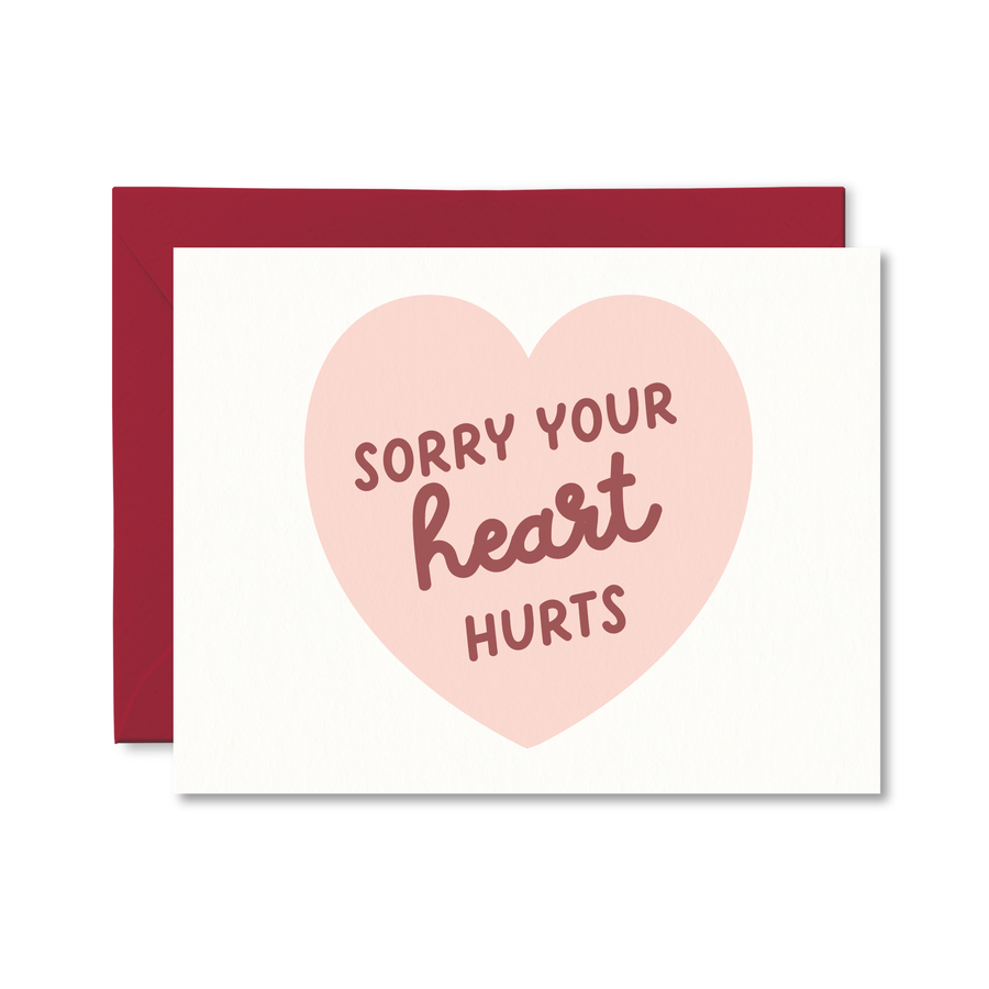 'Pretty By Her' Heart Hurts Card