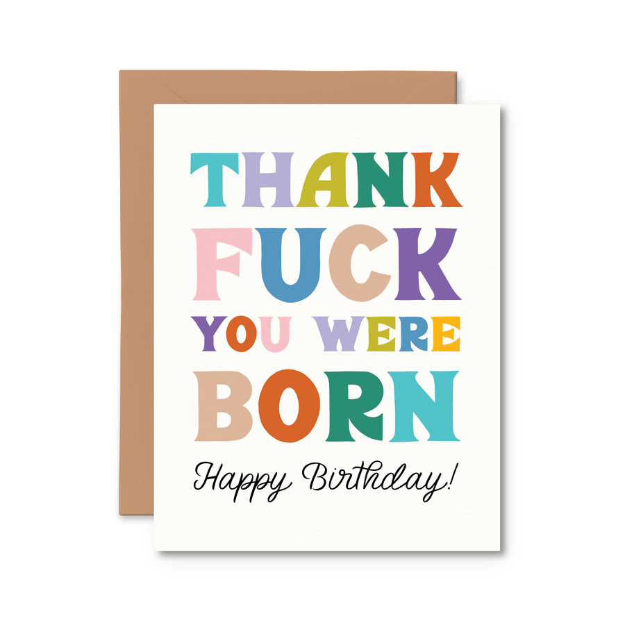 'Pretty By Her' Thank F..Birthday Card