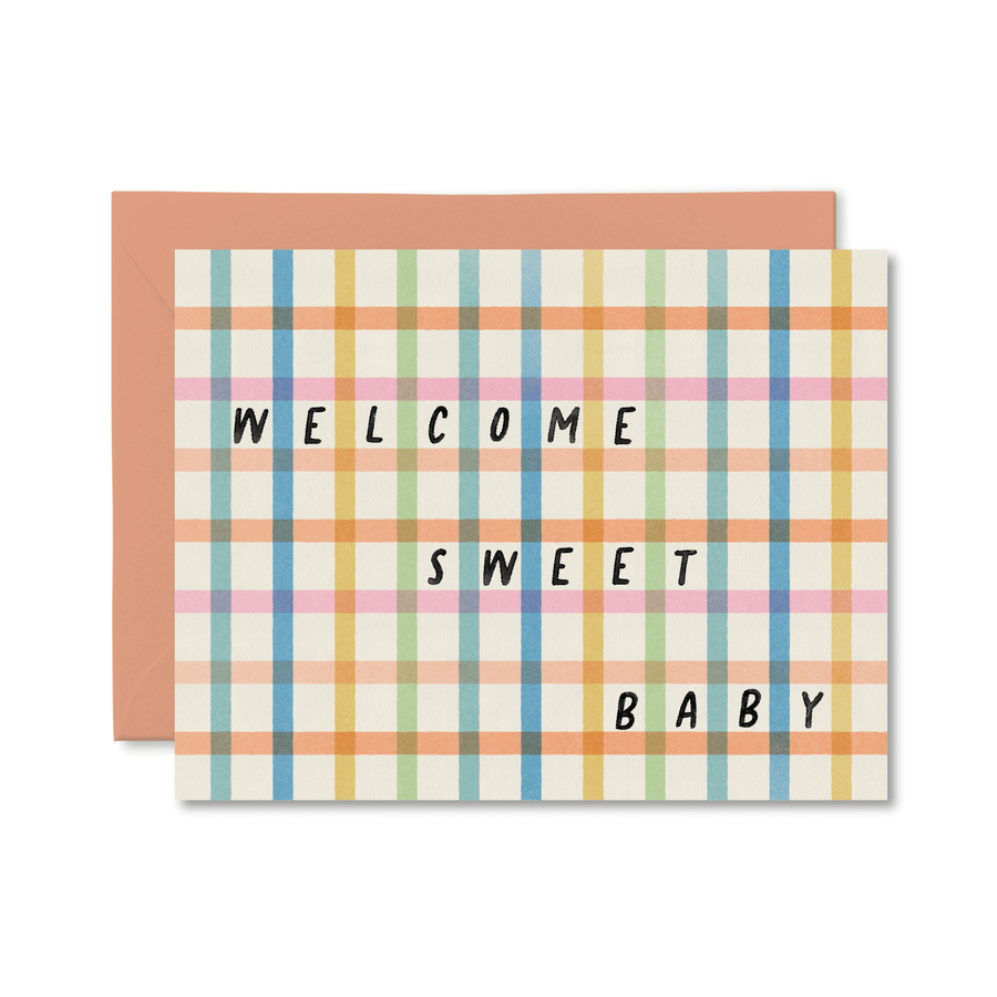'Pretty By Her' Welcome Baby Card