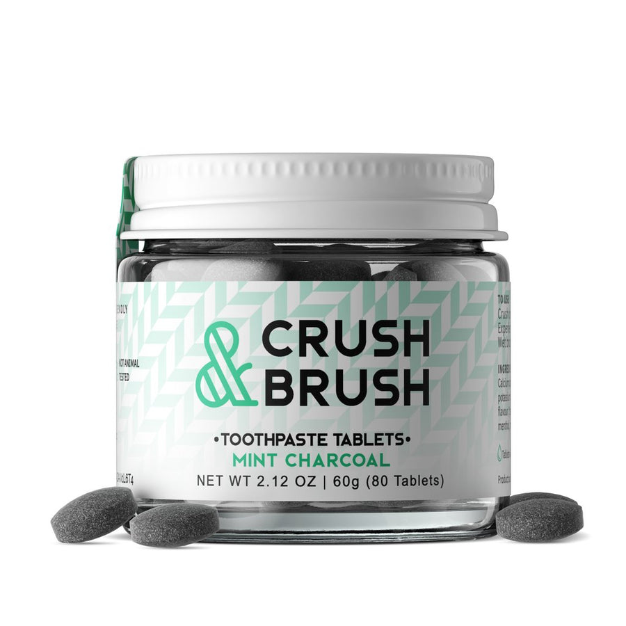 'Nelson Naturals' Crush & Brush Charcoal Mint Toothpaste Tablets