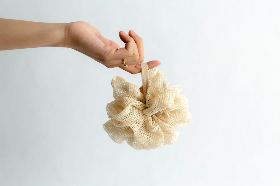 'Well Beings Supply' Organic Cotton Shower Pouf